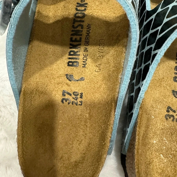 BIRKENSTOCK Arizona Gator Gleam two Strap comfort Sandal Sz : 6/37 - Picture 11 of 13